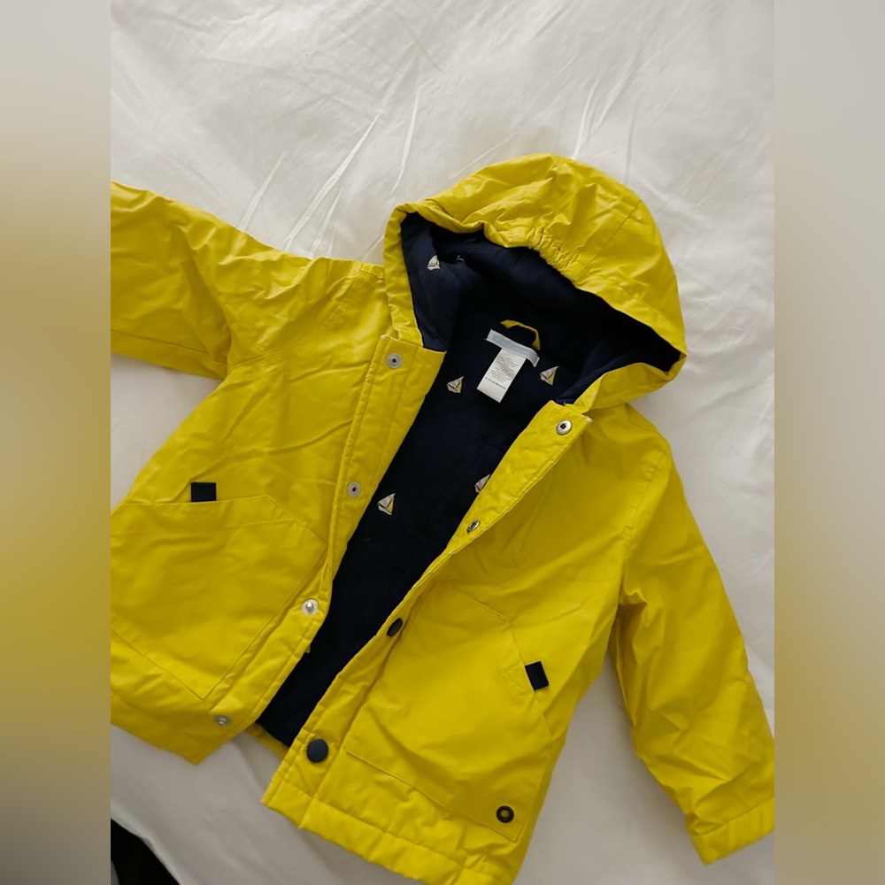 Janie and Jack Yellow Toddler Raincoat
